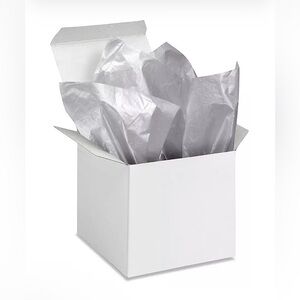 Silver Metallic Tissue Paper 10 Sheets
